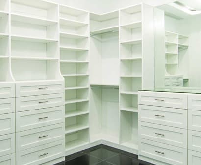 Custom walk-in closet built for a client in Vancouver, BC